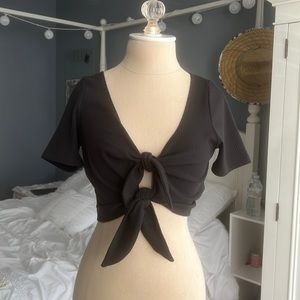 Urban outfitters grey crop top